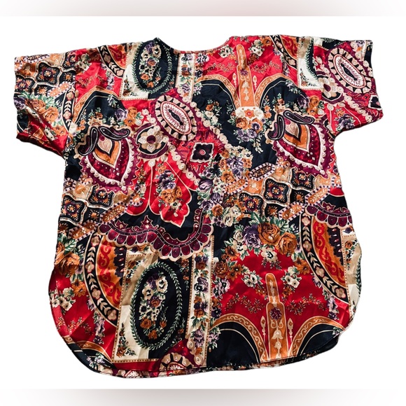 California Dynasty Vintage 80s Plus Size Volup Hippie Whimsigoth Lingerie Dress - Picture 3 of 5